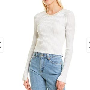 NEW NWT A.L.C. hughes white cropped sweater top